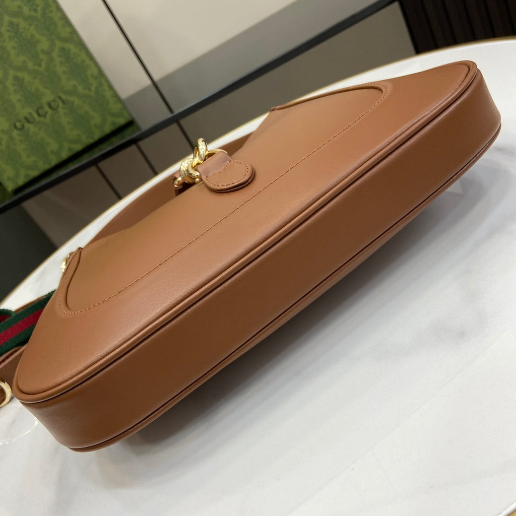 Gucci Jackie small shoulder bag in brown leather 782849