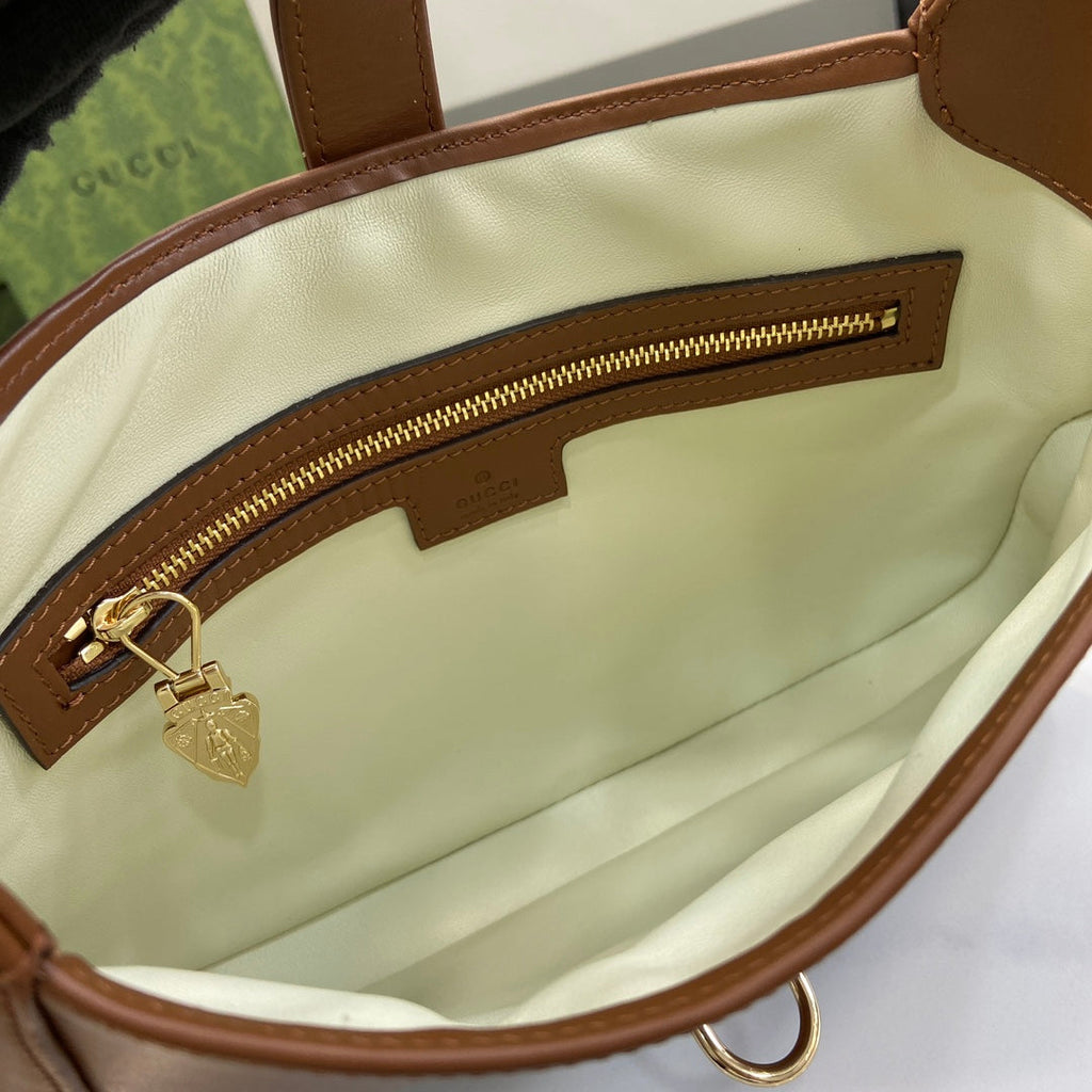 Gucci Jackie small shoulder bag in brown leather 782849