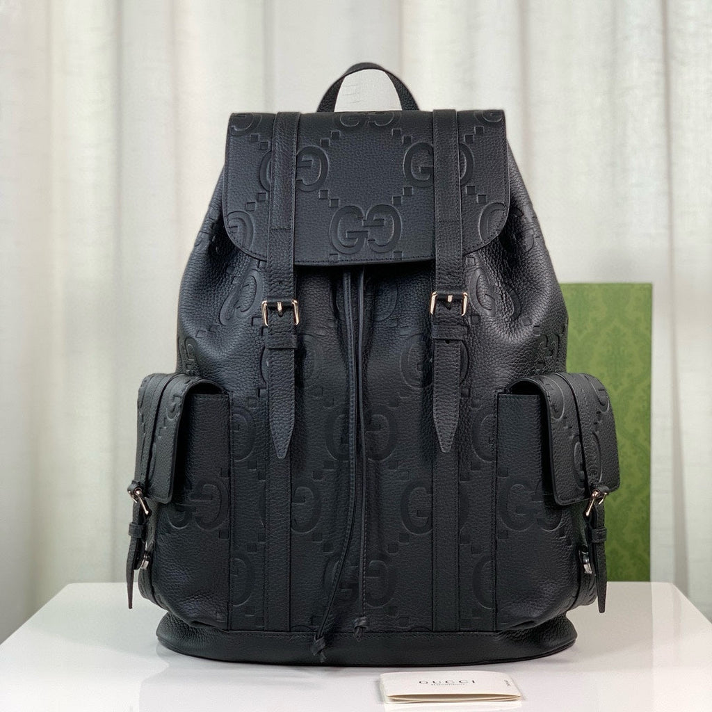 Gucci Jumbo GG backpack 625770 in black leather