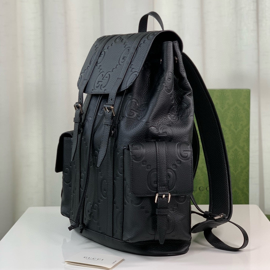 Gucci Jumbo GG backpack 625770 in black leather