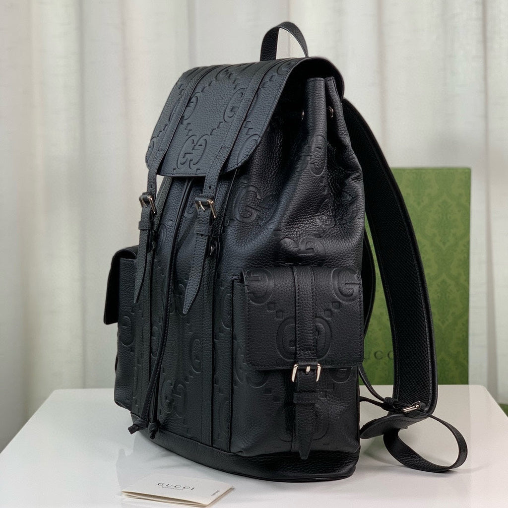Gucci Jumbo GG backpack 625770 in black leather