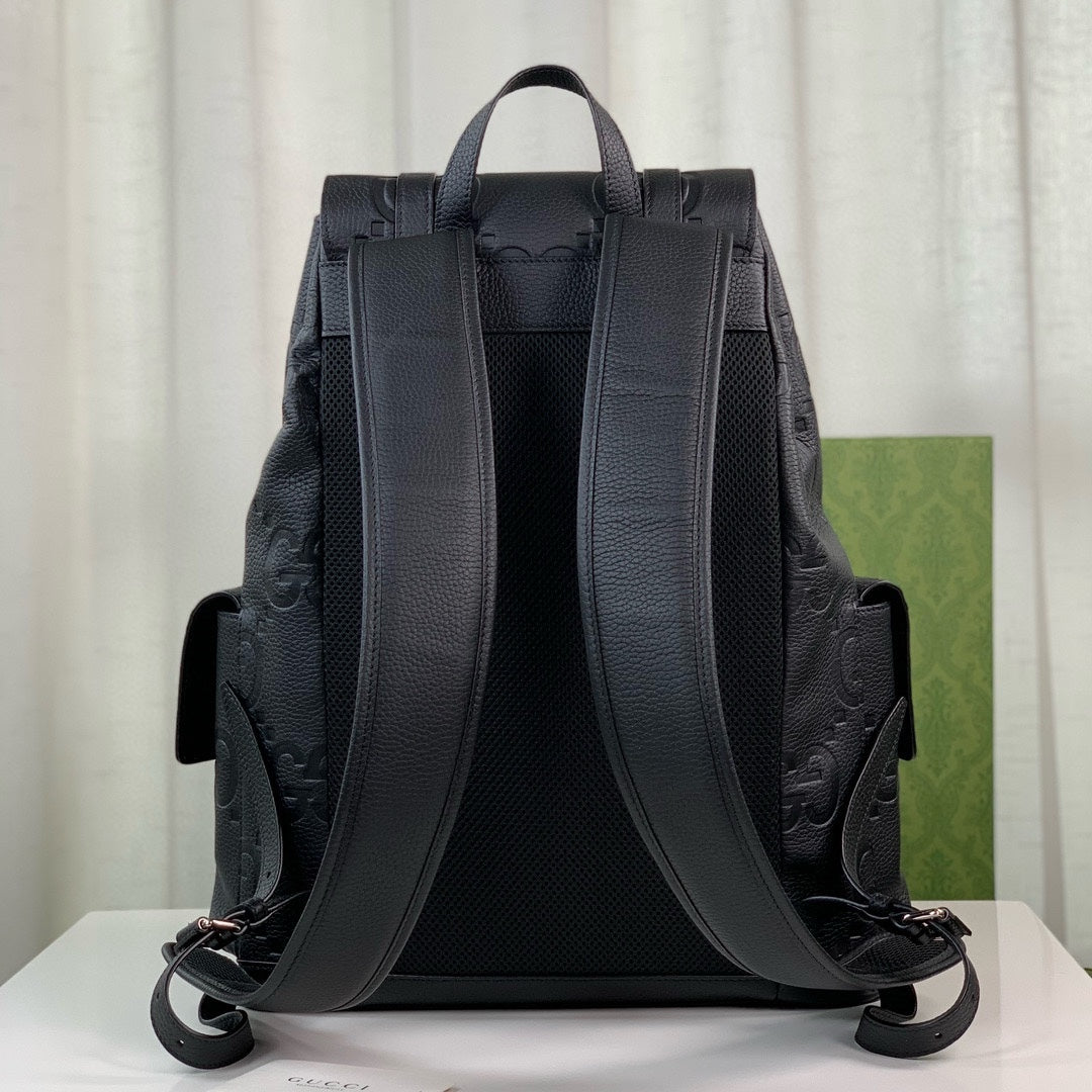 Gucci Jumbo GG backpack 625770 in black leather