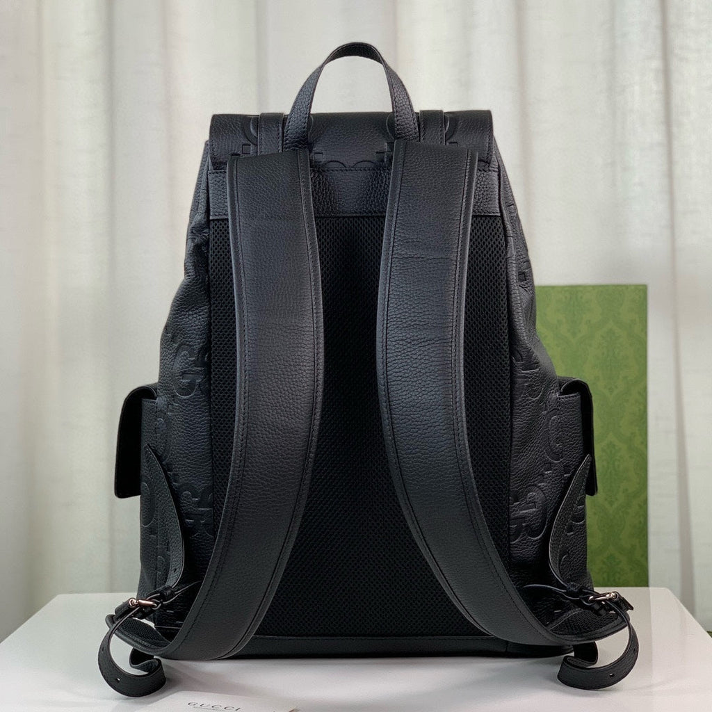 Gucci Jumbo GG backpack 625770 in black leather