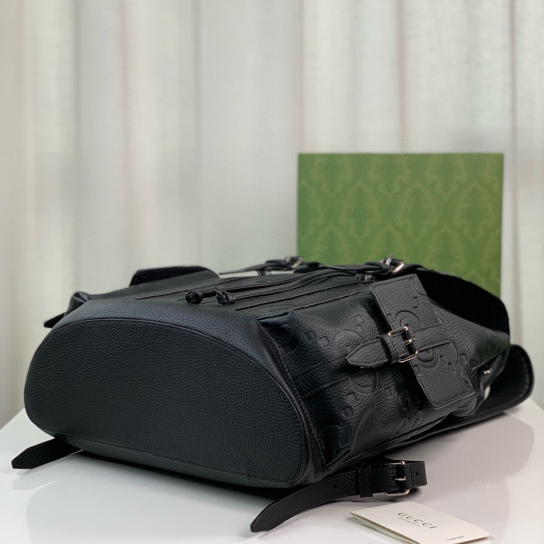 Gucci Jumbo GG backpack 625770 in black leather