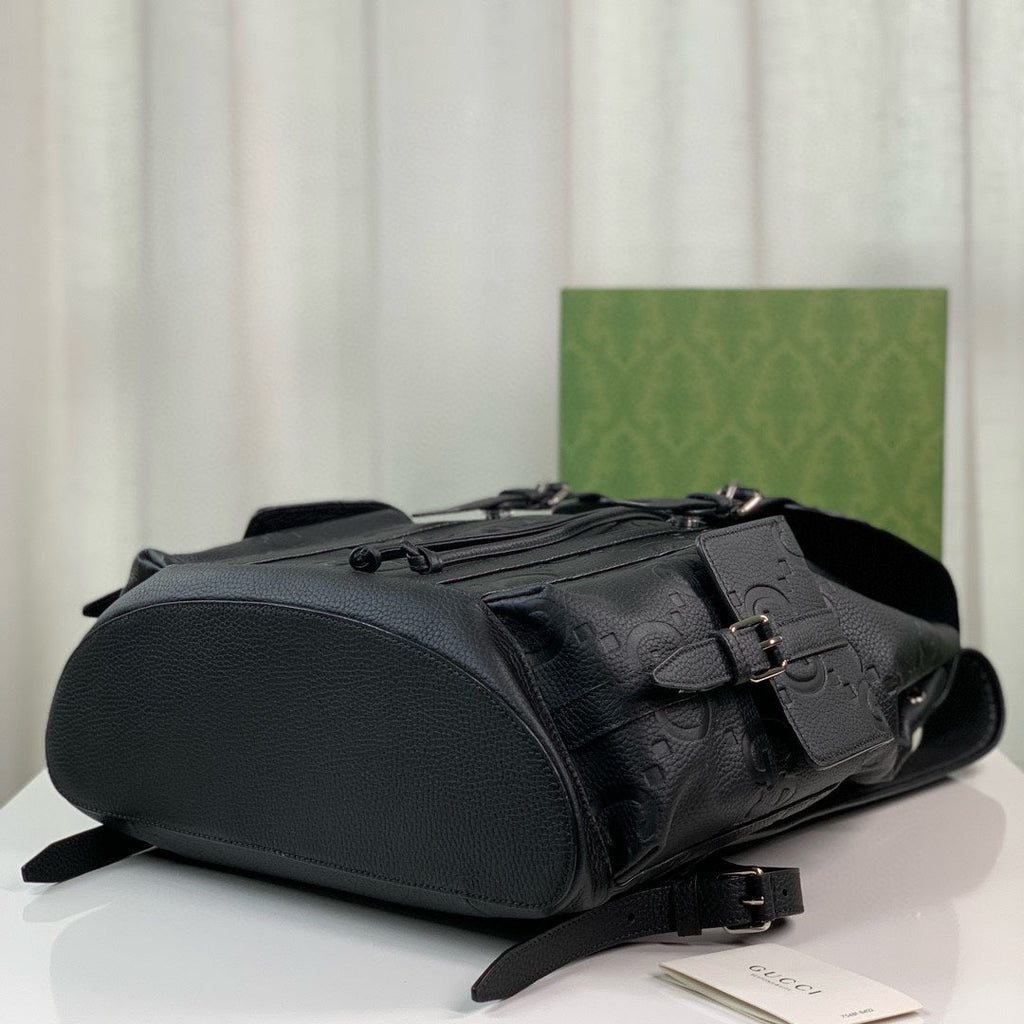 Gucci Jumbo GG backpack 625770 in black leather