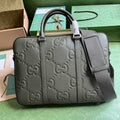 Gucci Jumbo GG Briefcase ‎658573 In Green Leather