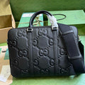 Gucci Jumbo GG Briefcase ‎658573 In Black Leather