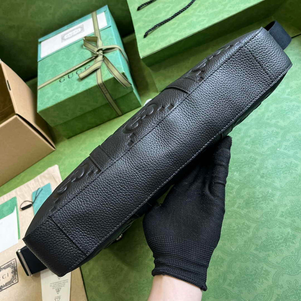 Gucci Jumbo GG Briefcase ‎658573 In Black Leather