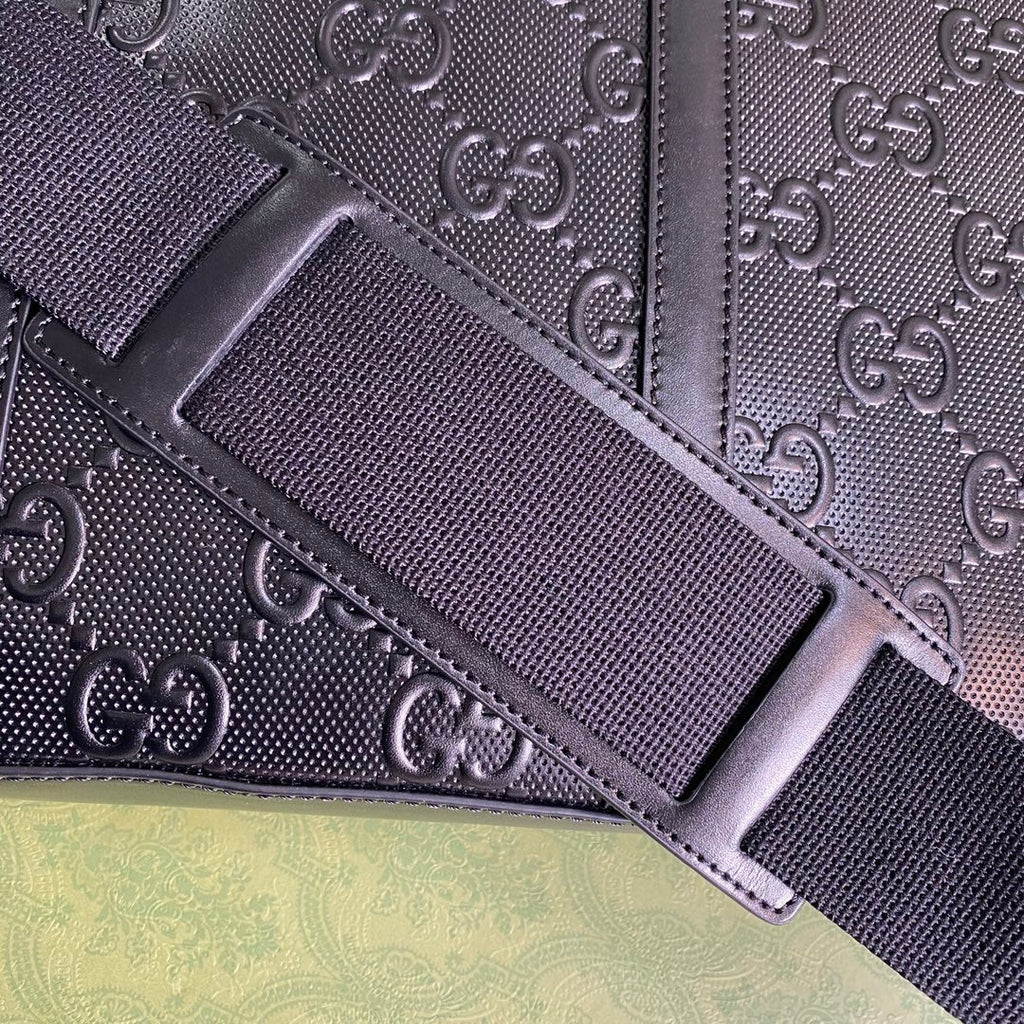 Gucci Jumbo GG Briefcase ‎658573 Black Leather