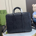 Gucci Jumbo GG briefcase 792264 in black GG canvas