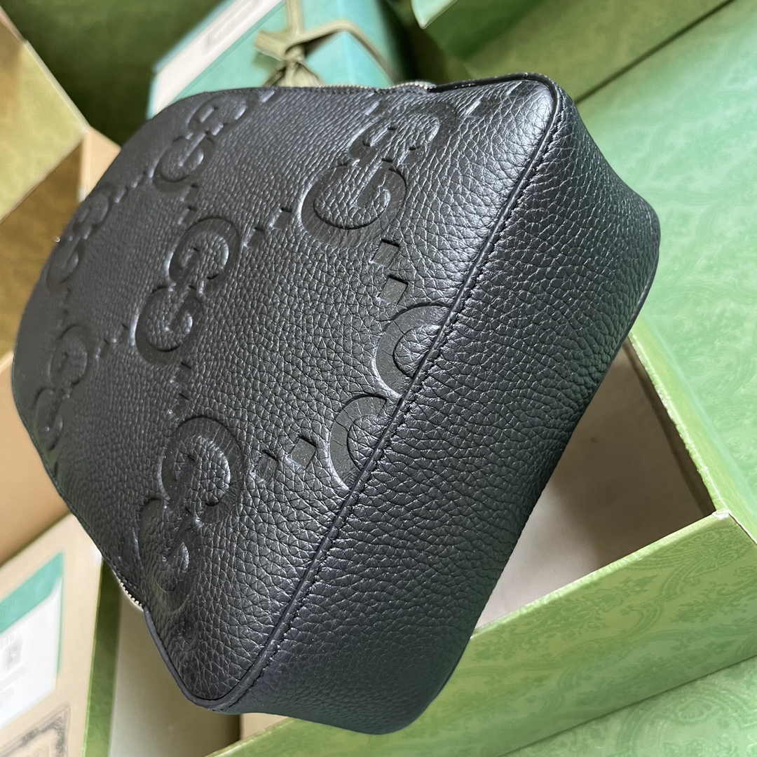 Gucci Jumbo GG crossbody bag ‎766937 in black leather