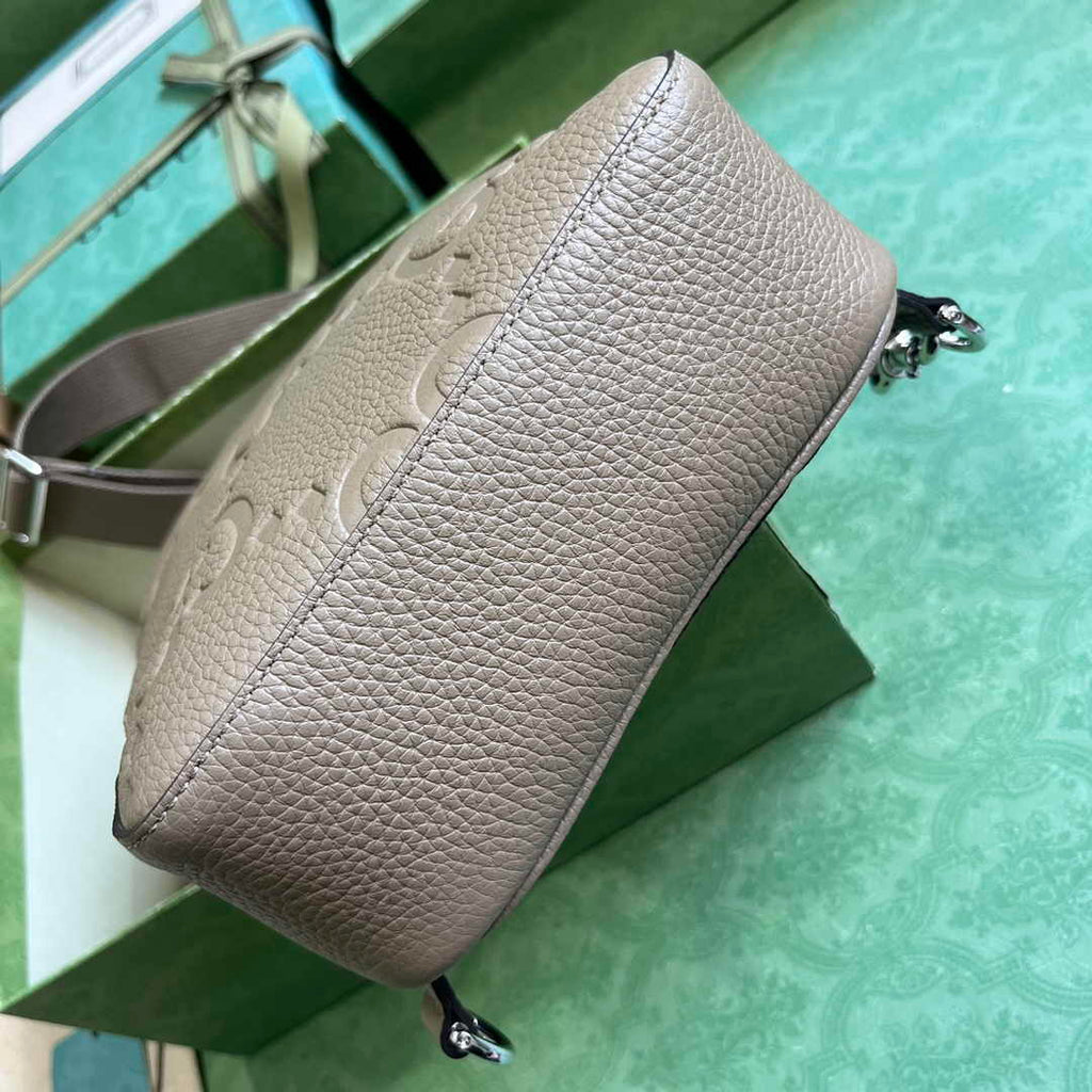 Gucci Jumbo GG crossbody bag ‎766937 in beige leather