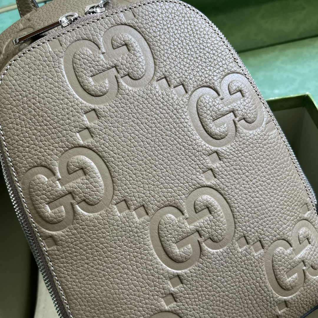 Gucci Jumbo GG crossbody bag ‎766937 in beige leather