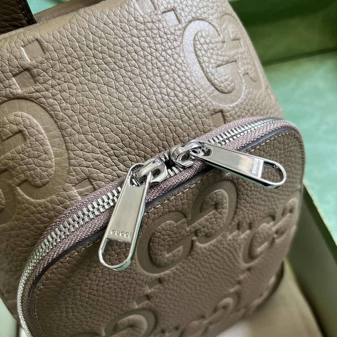 Gucci Jumbo GG crossbody bag ‎766937 in beige leather