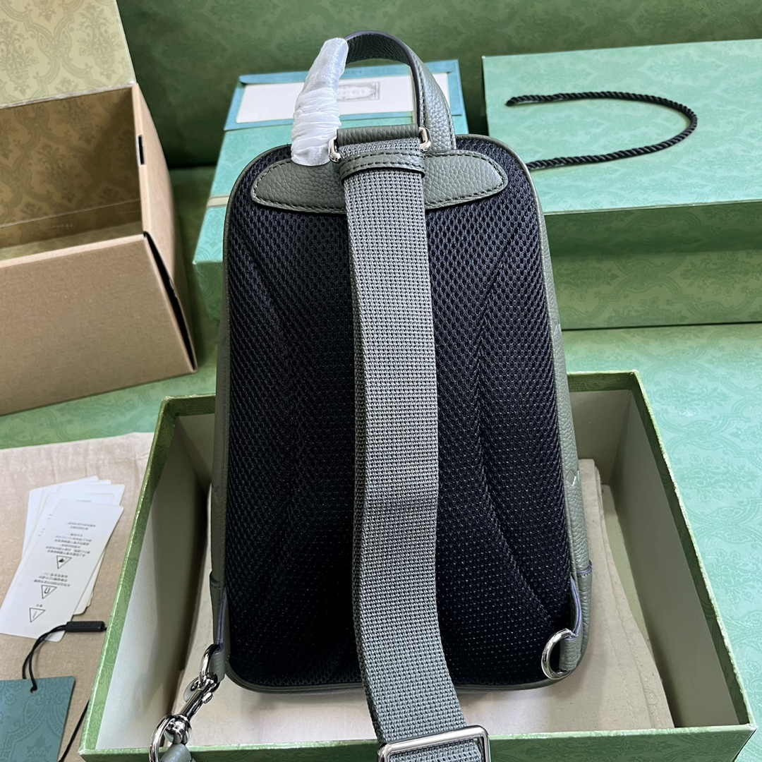 Gucci Jumbo GG crossbody bag ‎766937 in Green leather