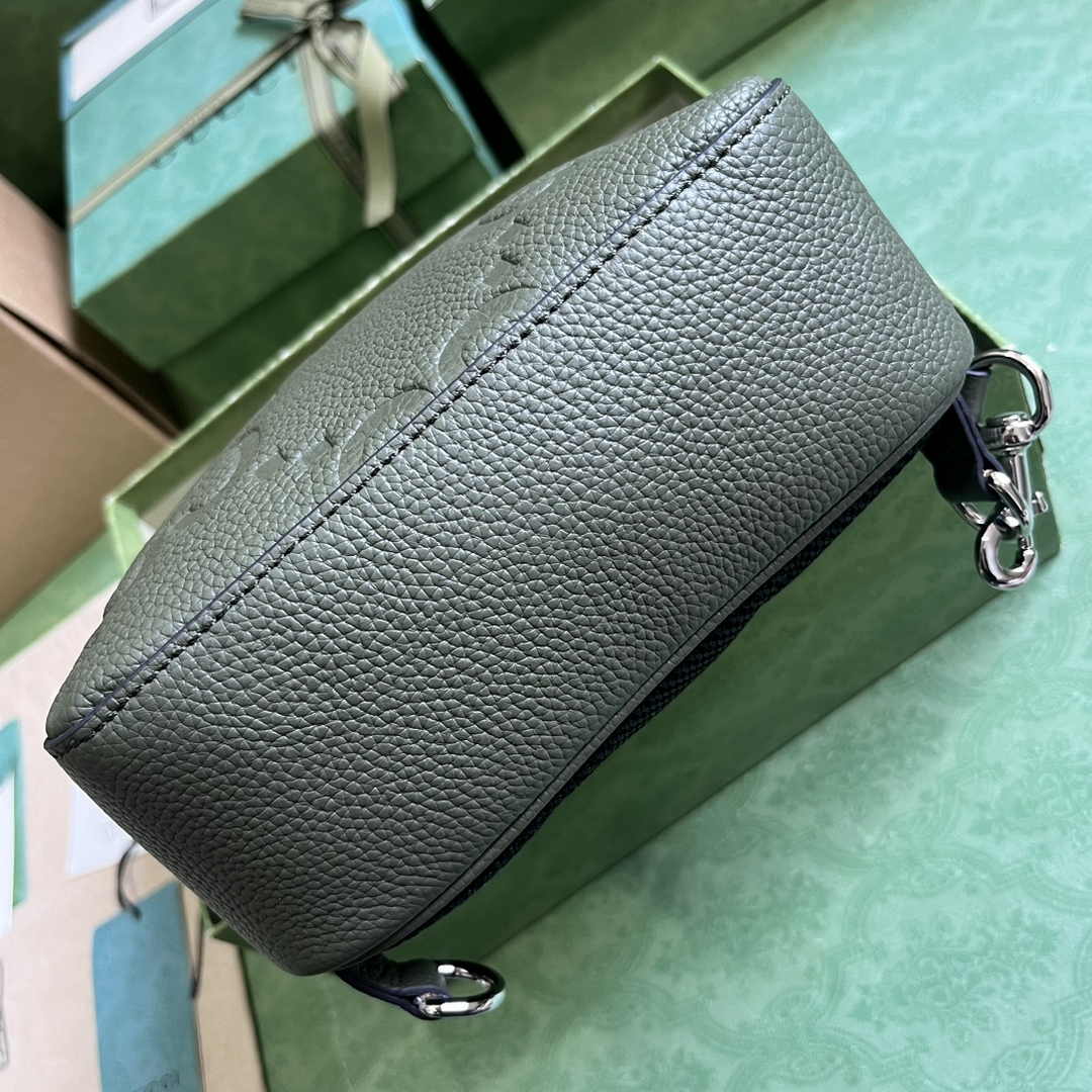 Gucci Jumbo GG crossbody bag ‎766937 in Green leather