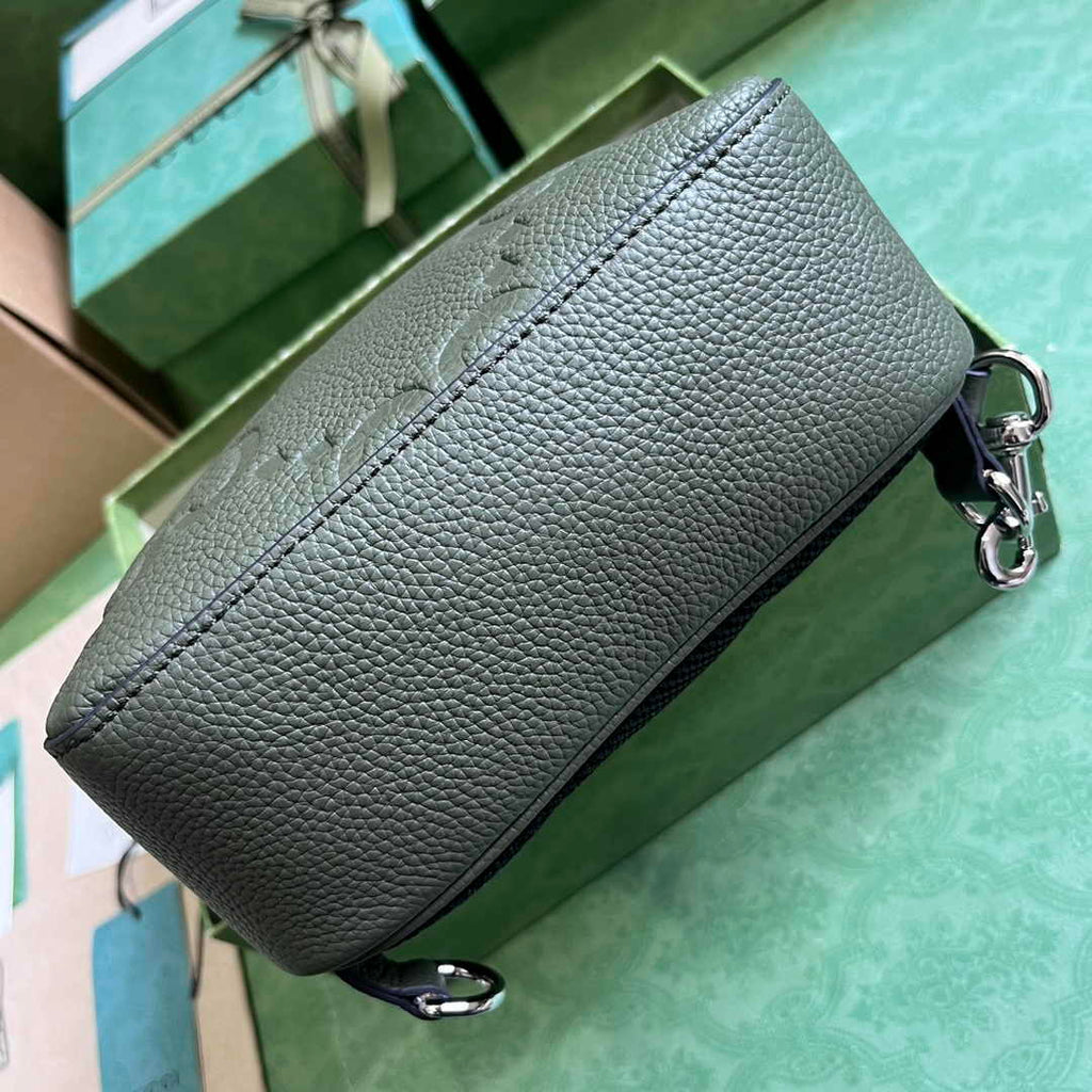 Gucci Jumbo GG crossbody bag ‎766937 in Green leather