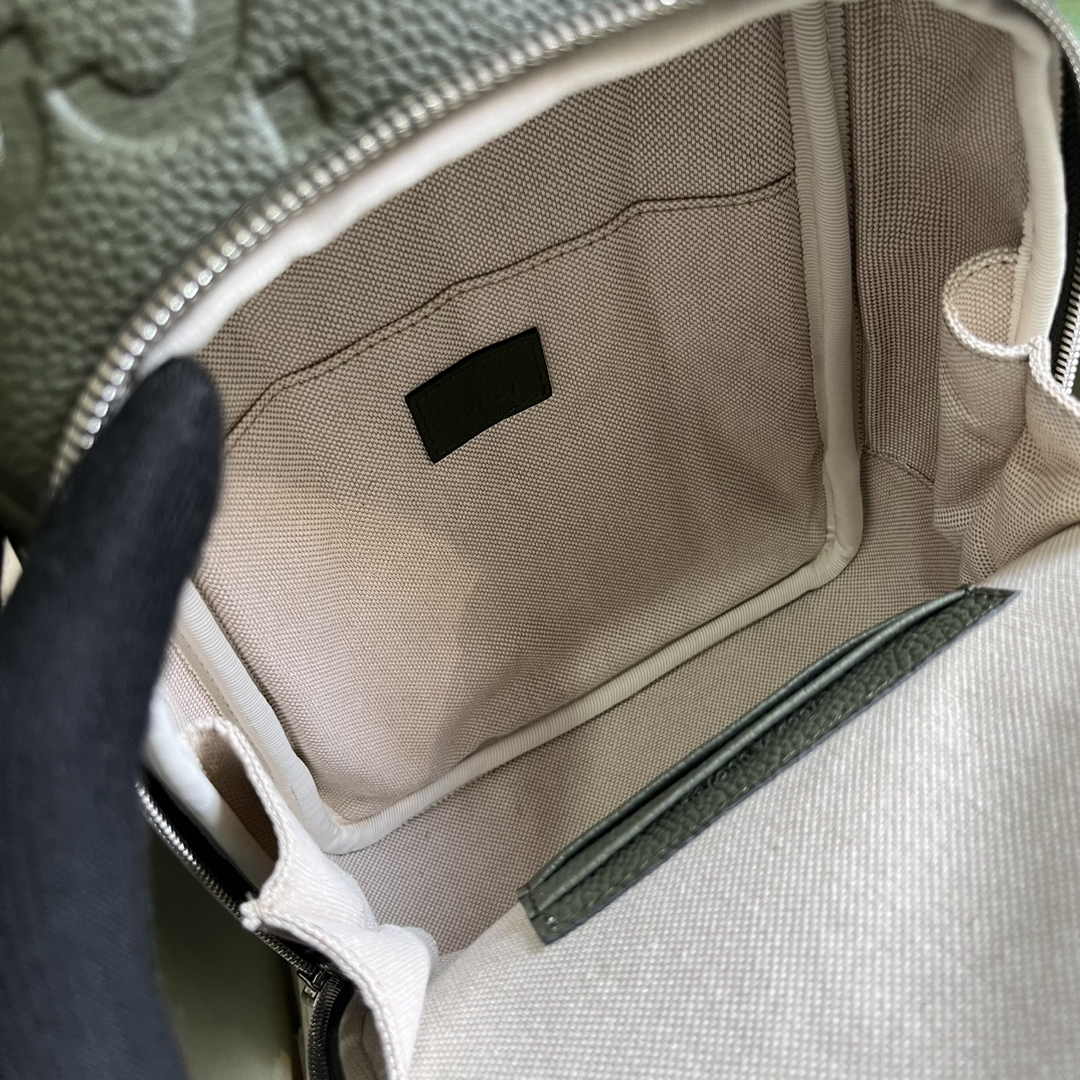 Gucci Jumbo GG crossbody bag ‎766937 in Green leather