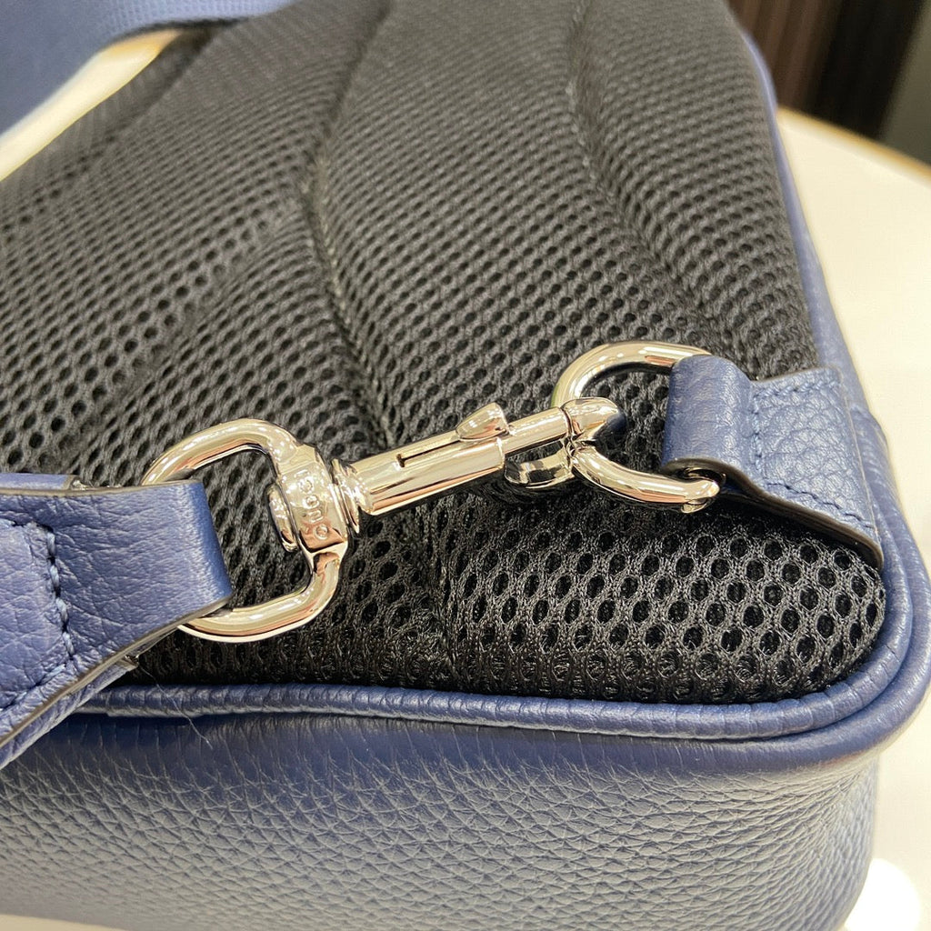 Gucci Jumbo GG crossbody bag ‎766937 in Navy Blue leather