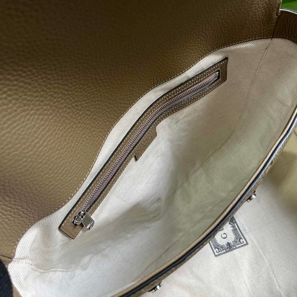 Gucci Jumbo GG medium messenger bag 760234 in beige leather