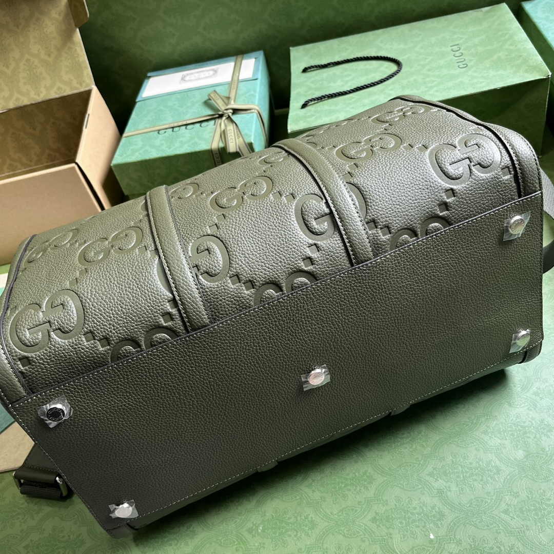 Gucci Jumbo GG small duffle bag ‎725282 in green leather