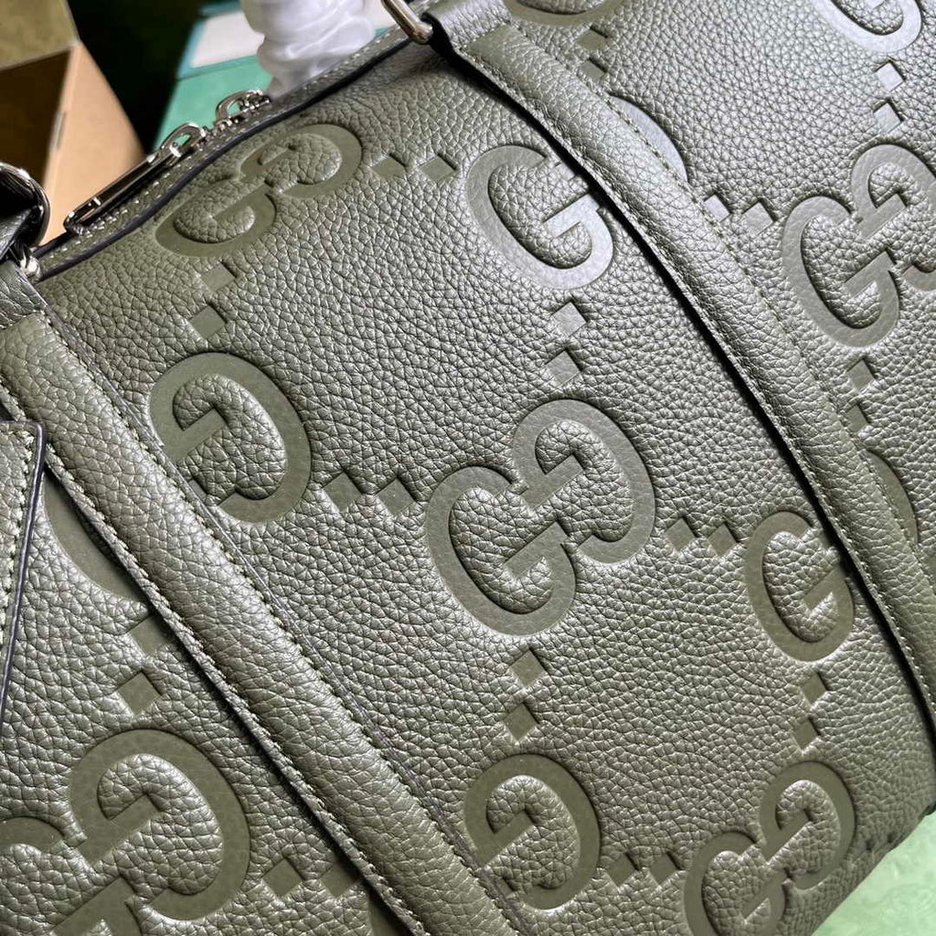 Gucci Jumbo GG small duffle bag ‎725282 in green leather