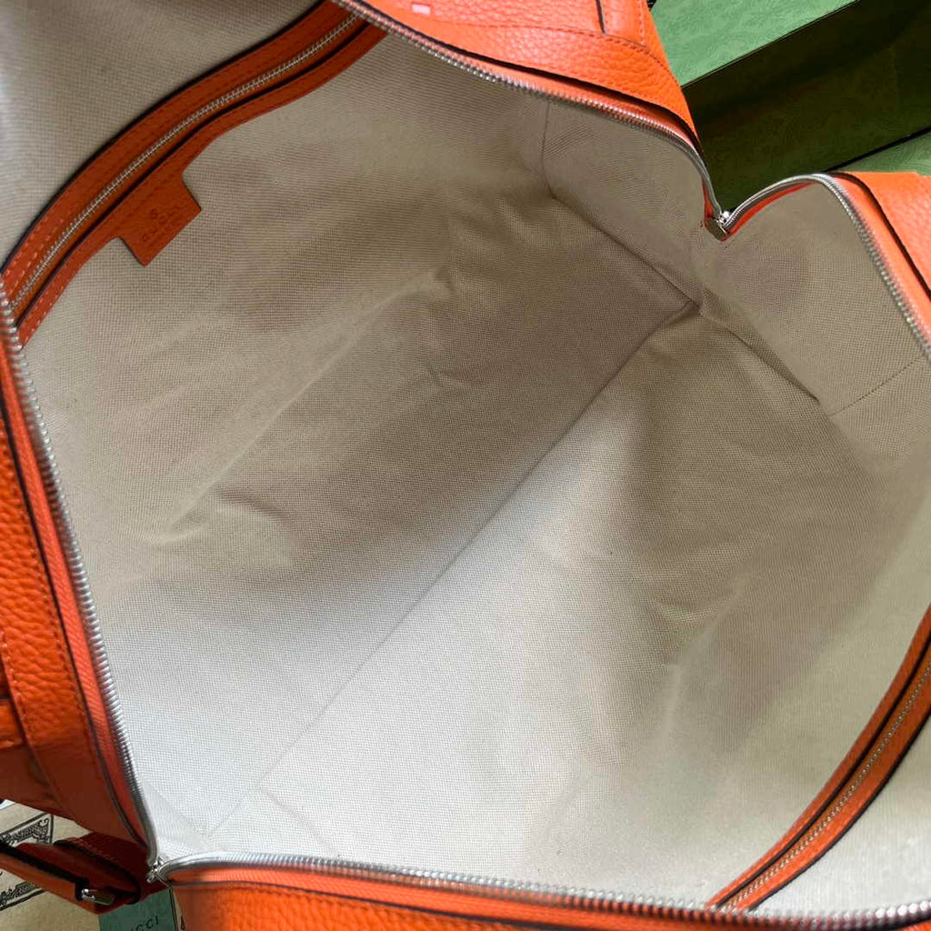 Gucci Jumbo GG small duffle bag ‎725282 in Orange leather