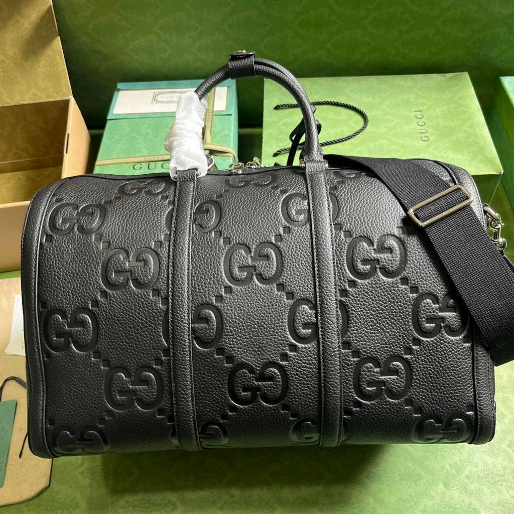 Gucci Jumbo GG small duffle bag ‎725282 in black leather