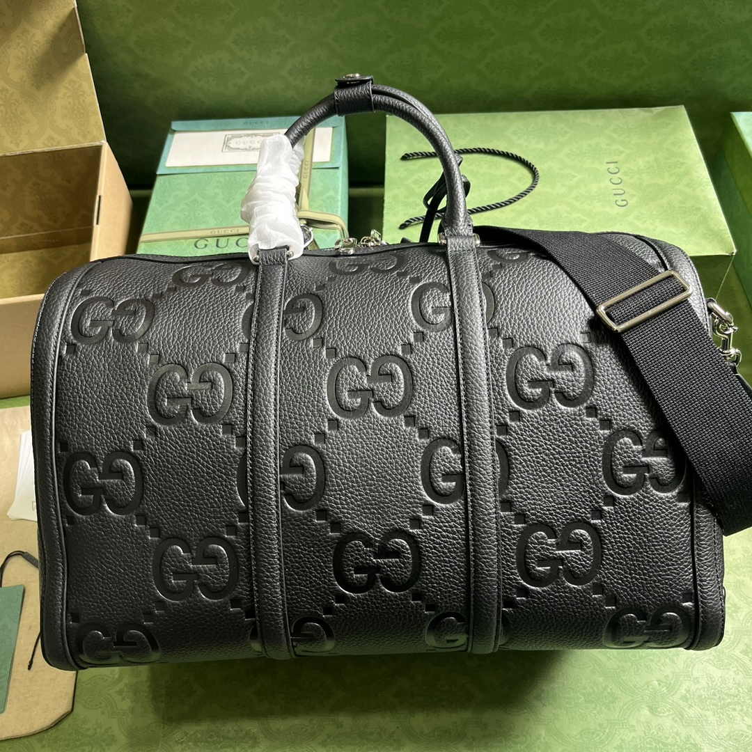 Gucci Jumbo GG small duffle bag ‎725282 in black leather