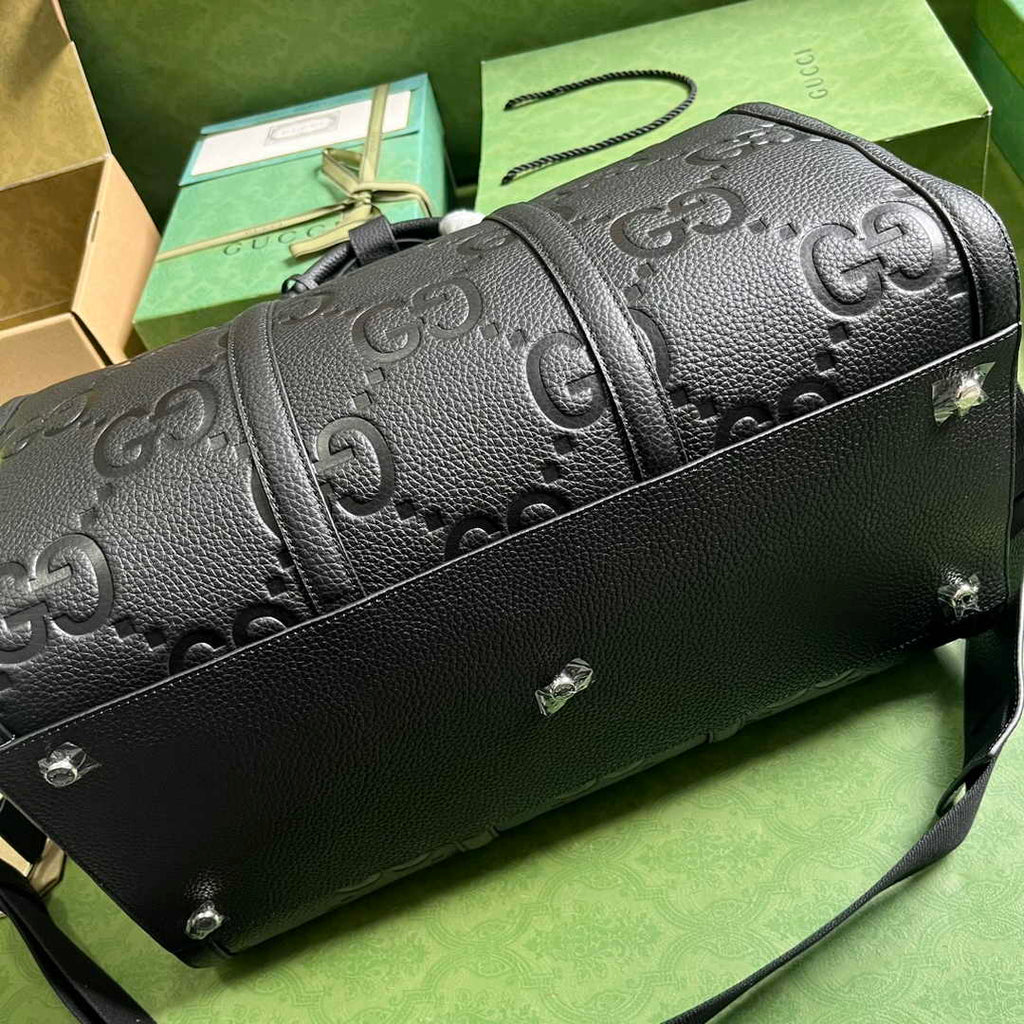 Gucci Jumbo GG small duffle bag ‎725282 in black leather