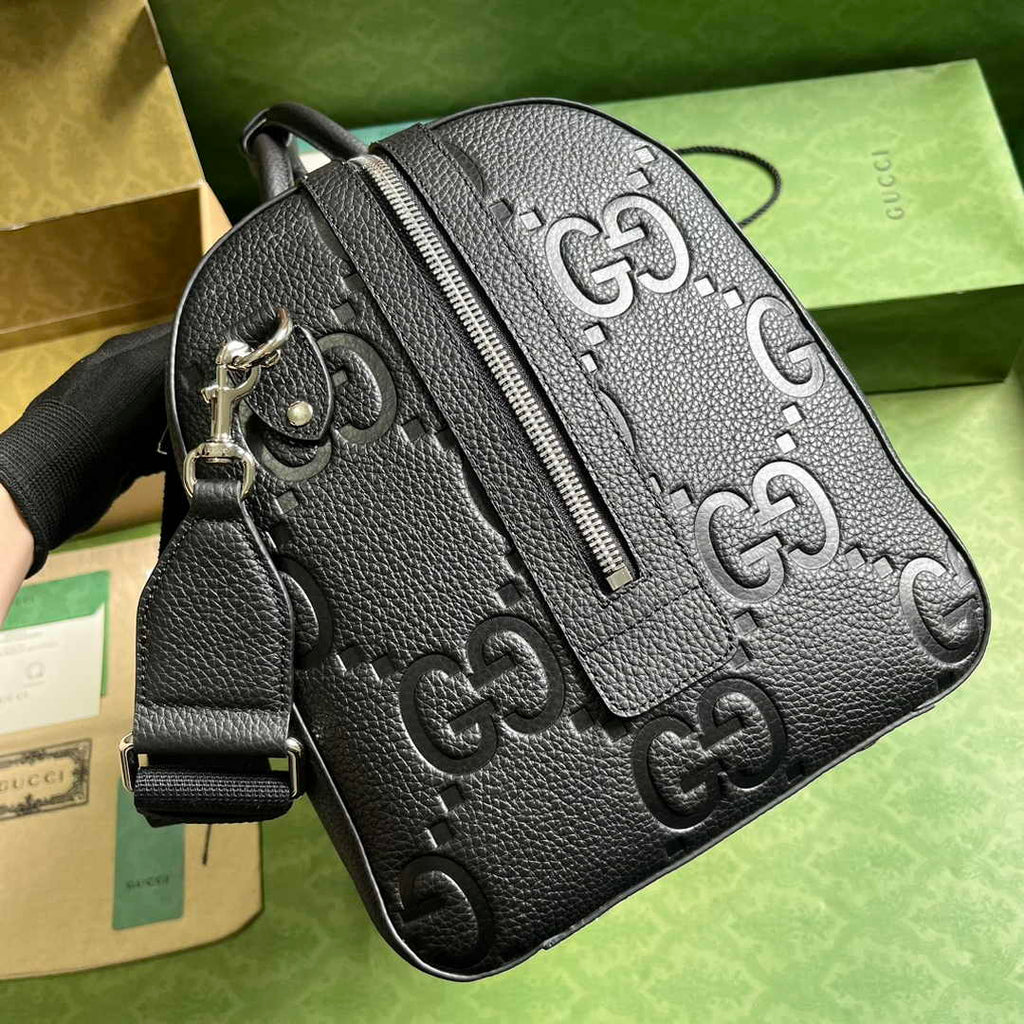 Gucci Jumbo GG small duffle bag ‎725282 in black leather