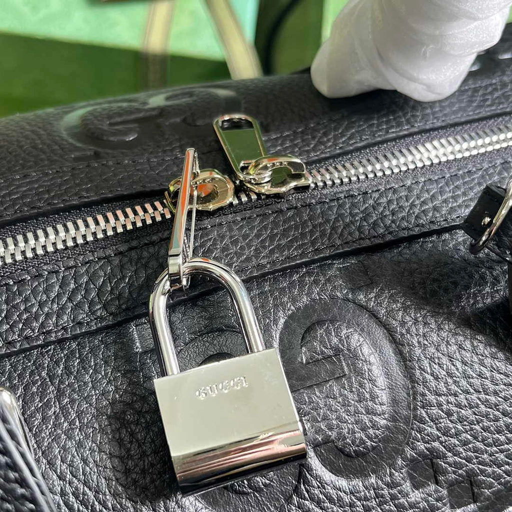 Gucci Jumbo GG small duffle bag ‎725282 in black leather