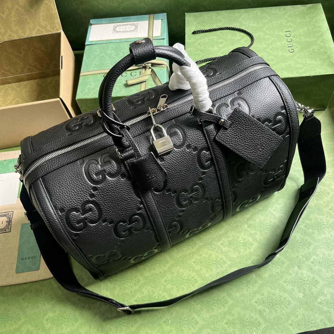 Gucci Jumbo GG small duffle bag ‎725282 in black leather