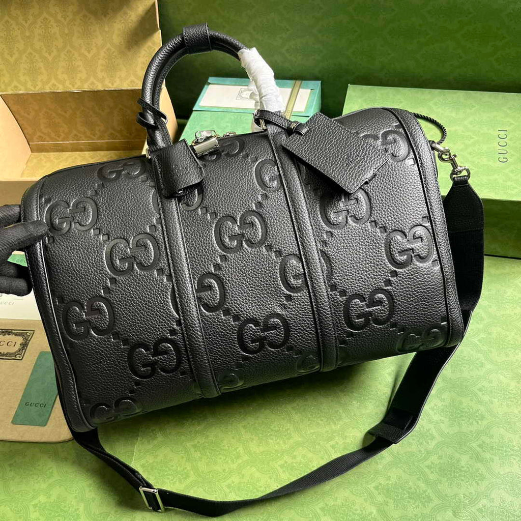 Gucci Jumbo GG small duffle bag ‎725282 in black leather