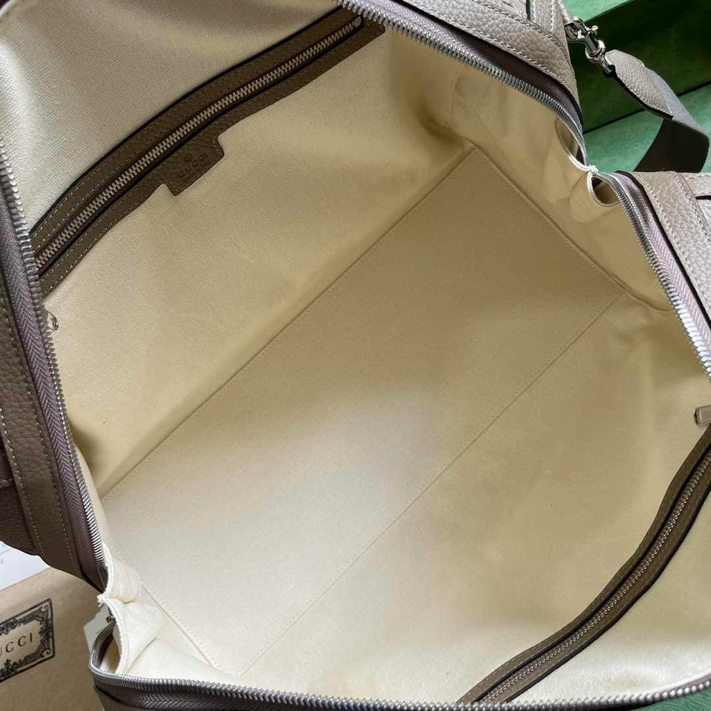 Gucci Jumbo GG small duffle bag ‎725282 in Khaki leather