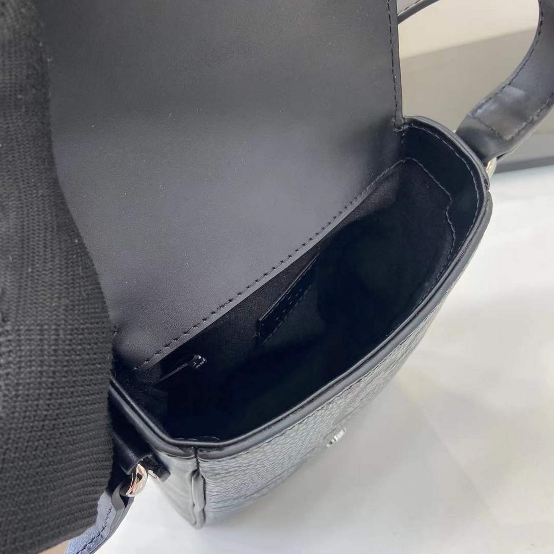 Gucci Jumbo GG small messenger bag 760235 in gray leather