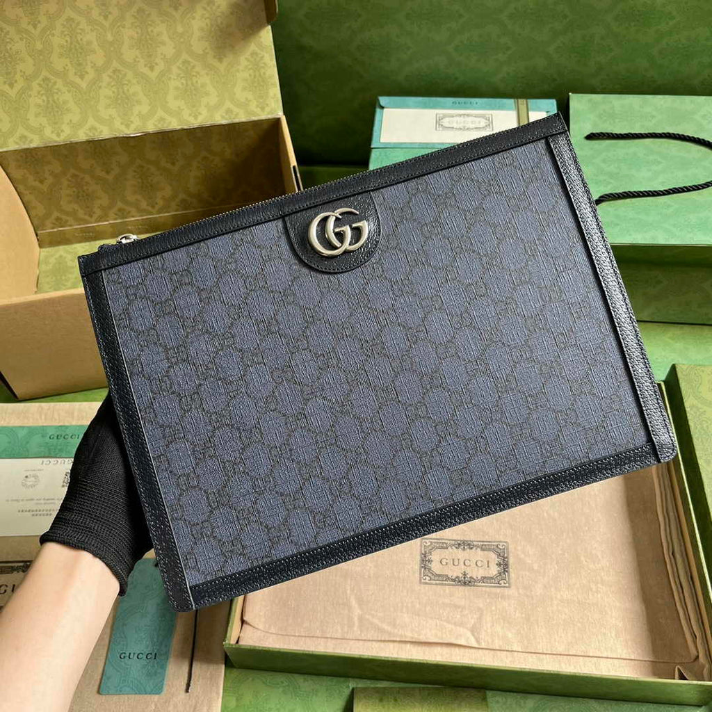 Gucci Korea Exclusive Ophidia portfolio case 674078 In Black leather