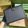 Gucci Korea Exclusive Ophidia portfolio case 674078 In Black leather