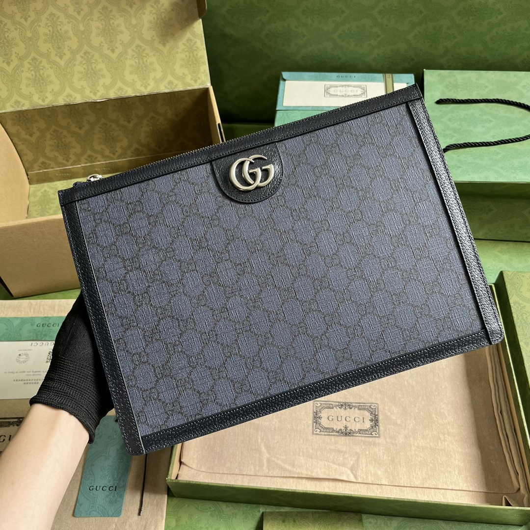Gucci Korea Exclusive Ophidia portfolio case 674078 In Black leather