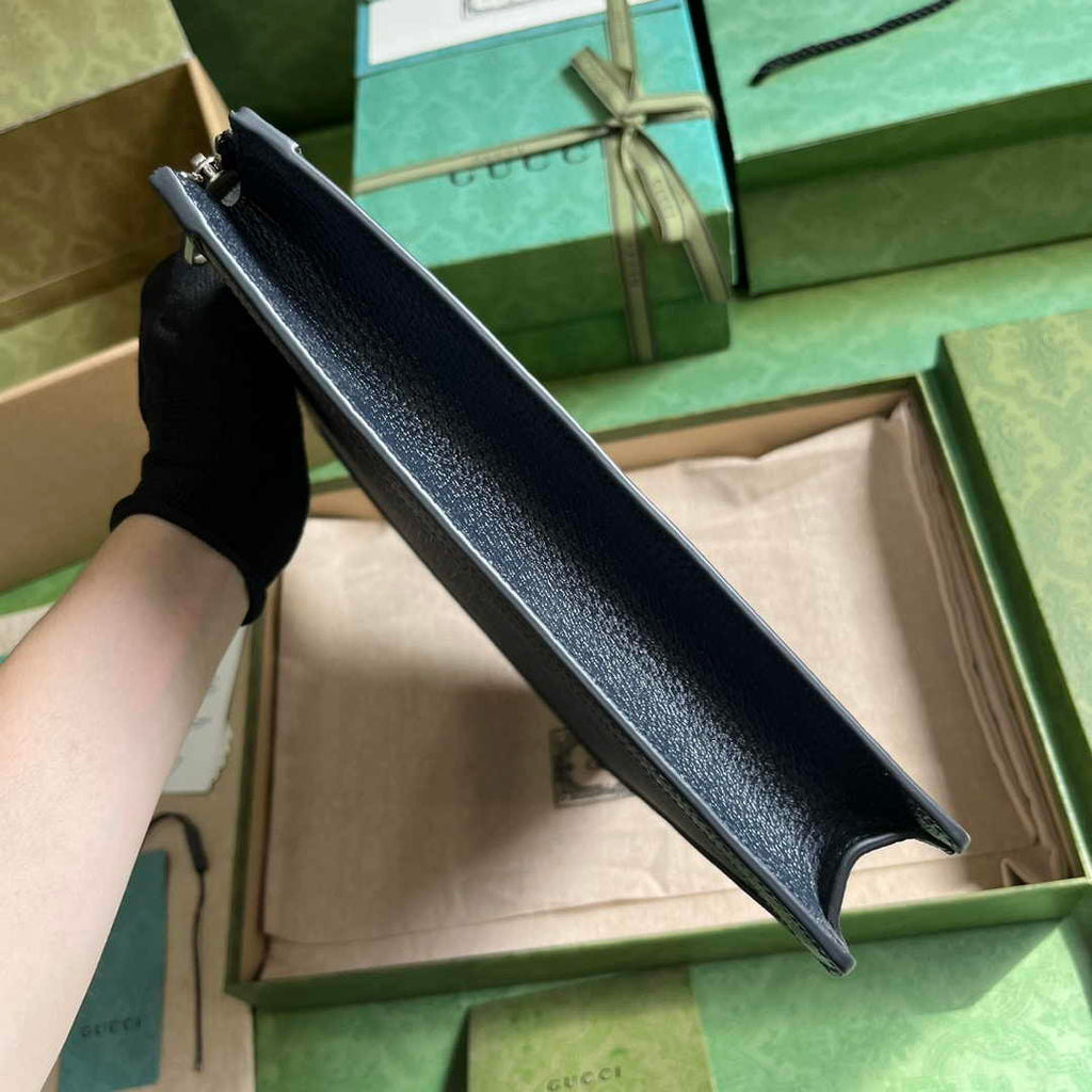 Gucci Korea Exclusive Ophidia portfolio case 674078 In Black leather