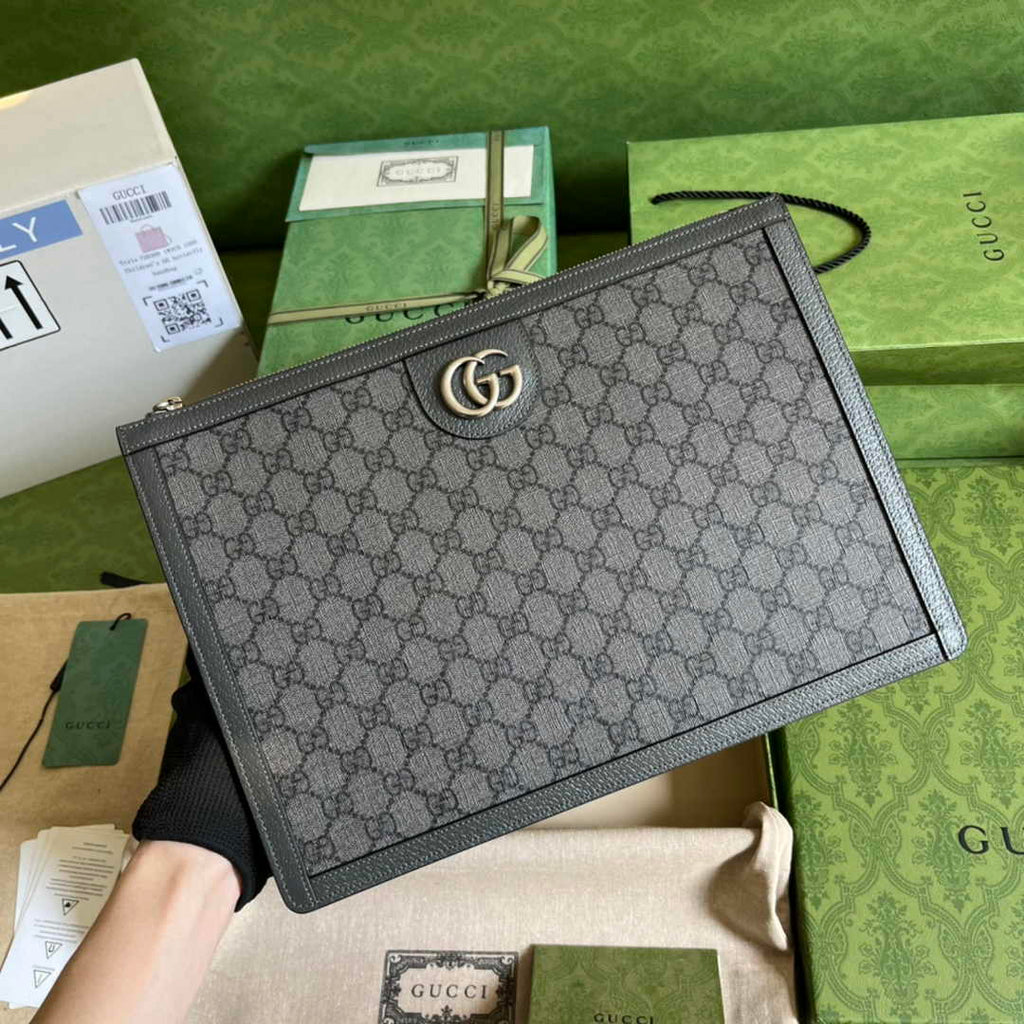 Gucci Korea Exclusive Ophidia portfolio case 674078 In Brown leather