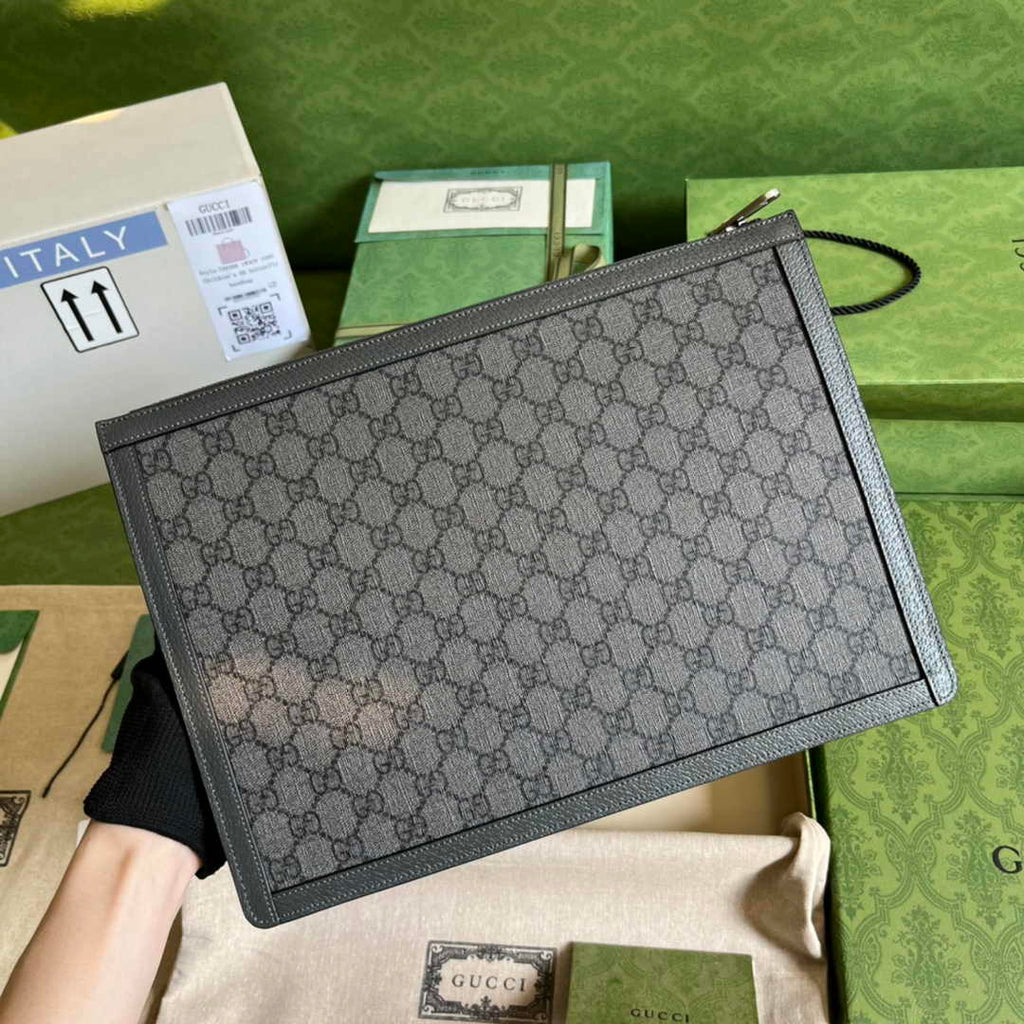Gucci Korea Exclusive Ophidia portfolio case 674078 In Brown leather
