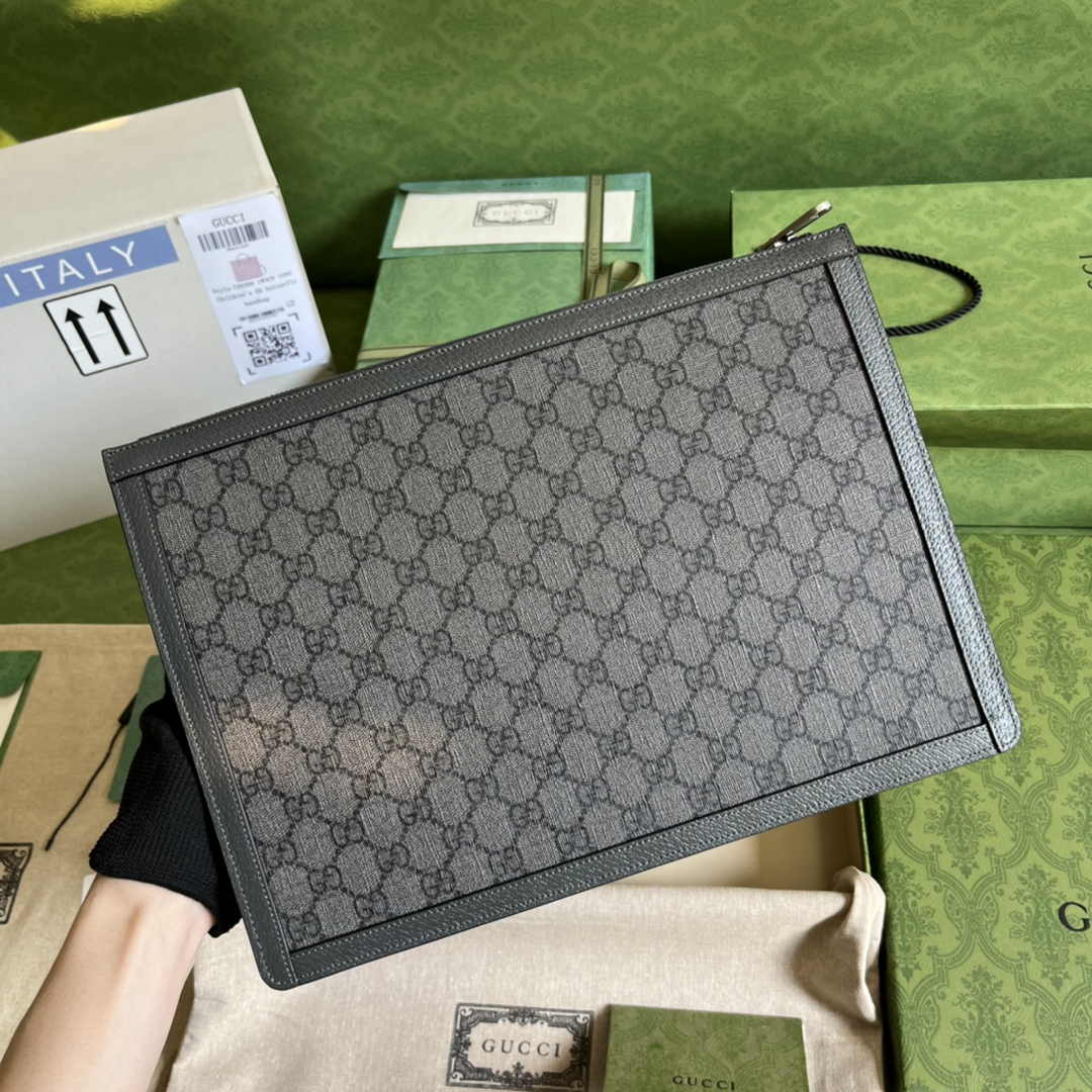 Gucci Korea Exclusive Ophidia portfolio case 674078 In Brown leather