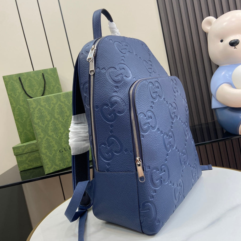 Gucci Large jumbo GG backpack  ‎766932 in Blue leather