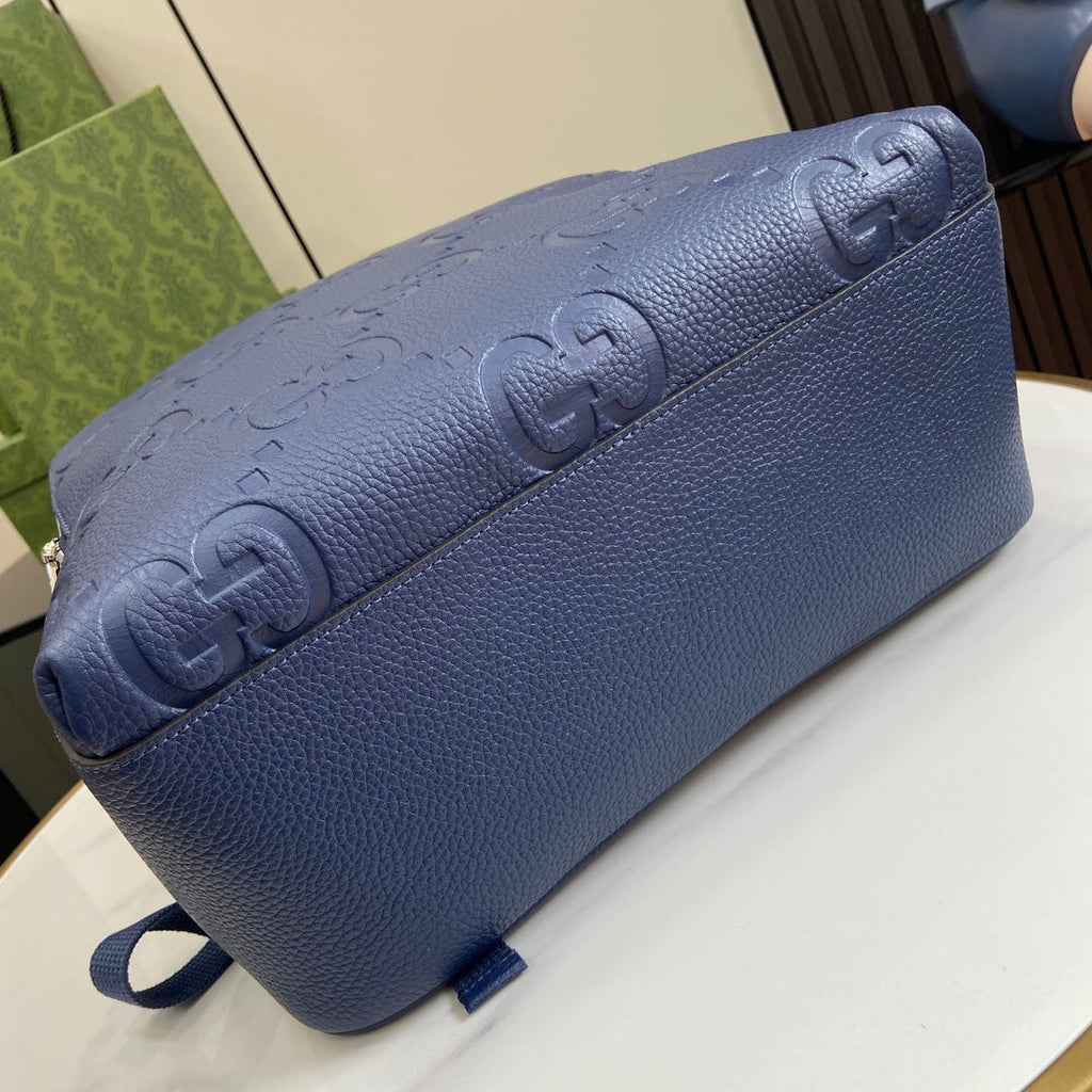 Gucci Large jumbo GG backpack  ‎766932 in Blue leather