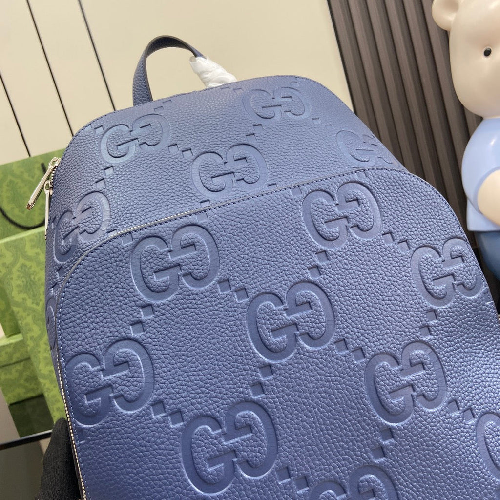 Gucci Large jumbo GG backpack  ‎766932 in Blue leather