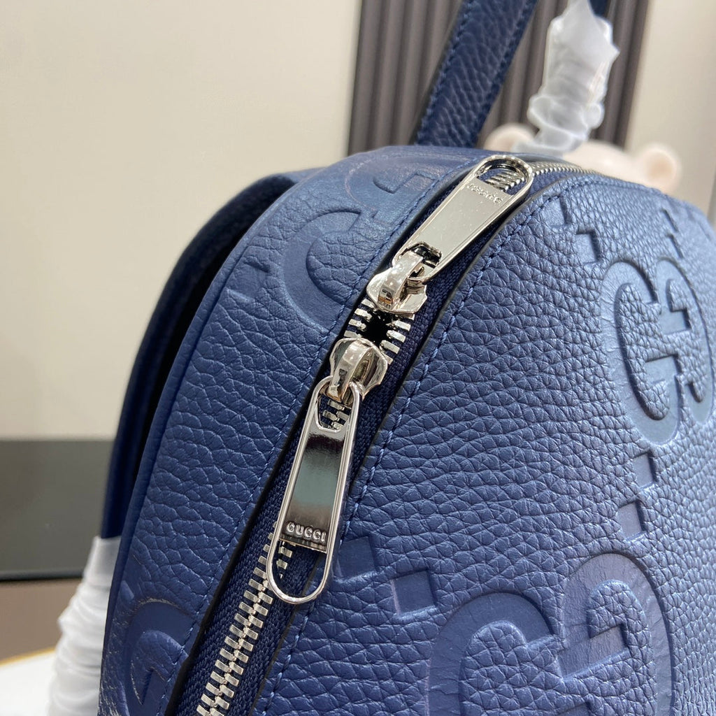 Gucci Large jumbo GG backpack  ‎766932 in Blue leather