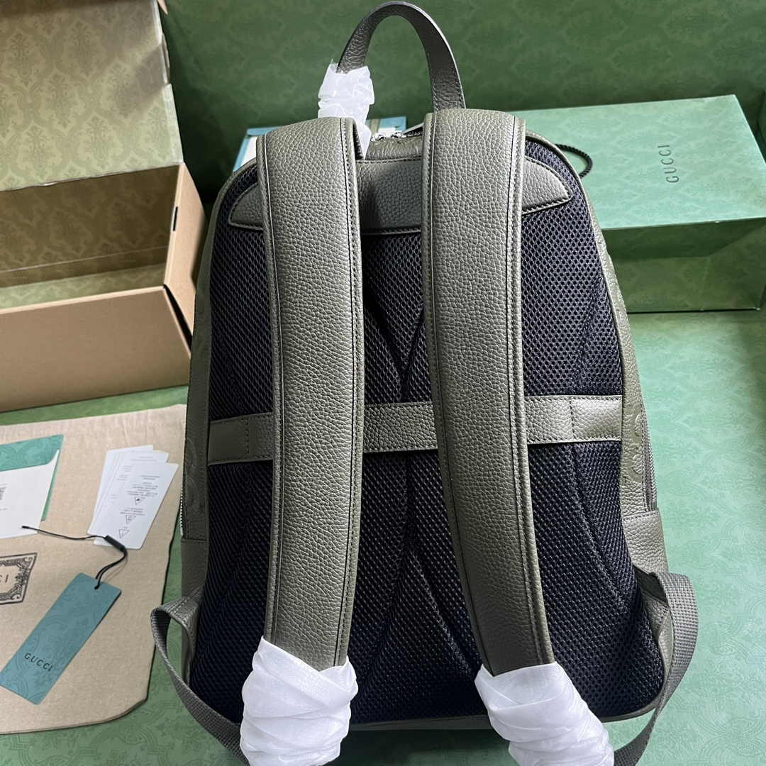 Gucci Large jumbo GG backpack  ‎766932 in Green leather