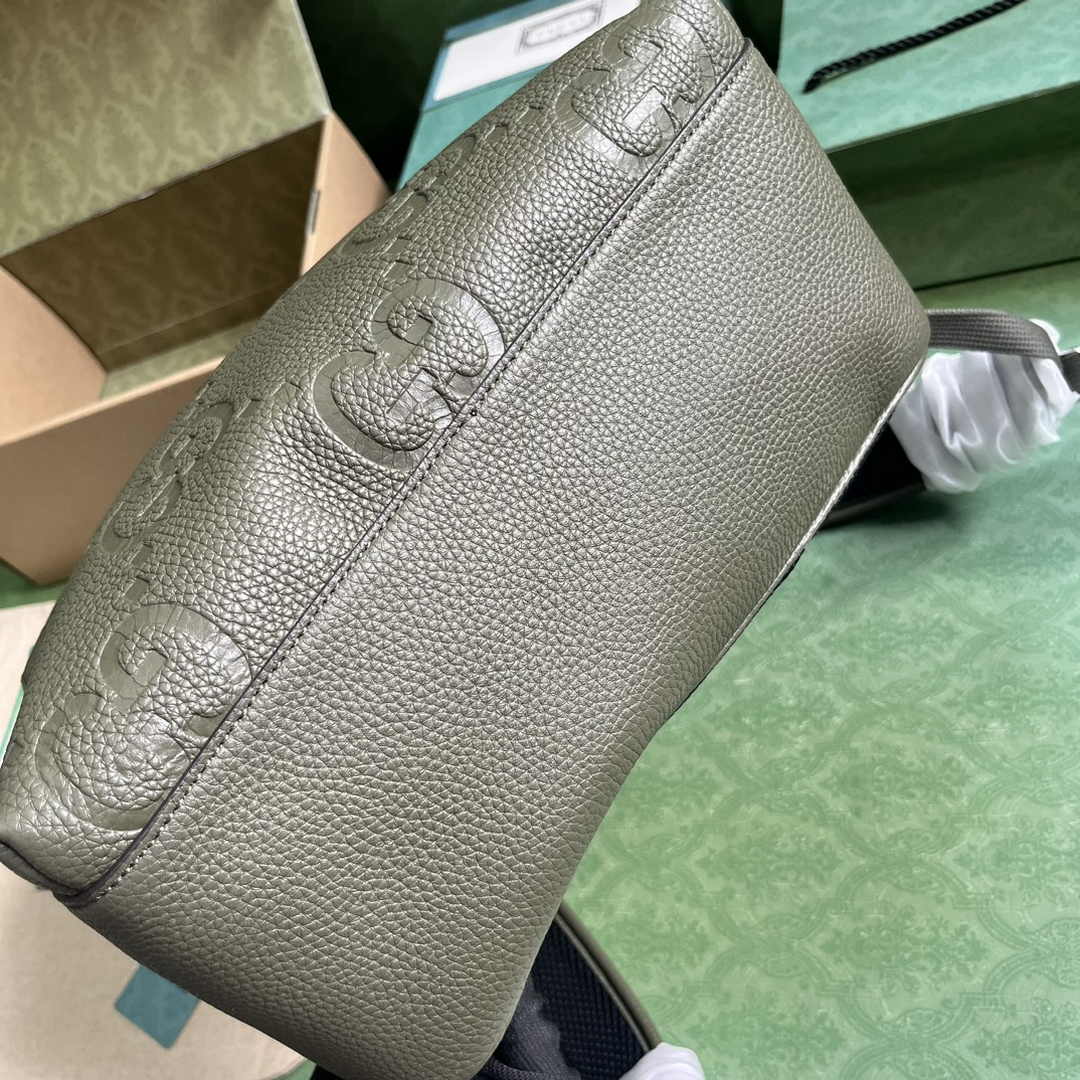 Gucci Large jumbo GG backpack  ‎766932 in Green leather