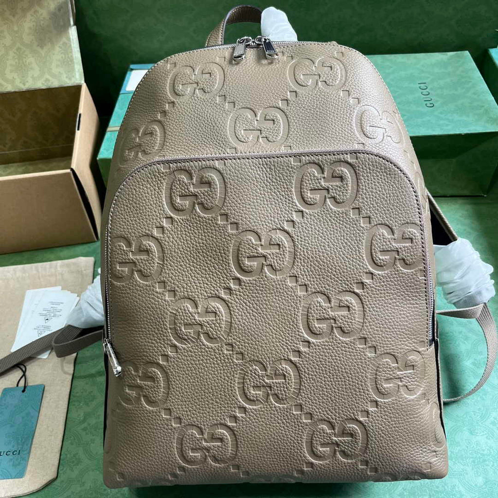 Gucci Large jumbo GG backpack  ‎766932 in Beige leather